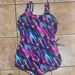 Jodee Womens Size 16 Swimsuit With Modesty Skirt.